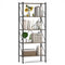 5-Tier Bookshelf with Open Shelves and Heavy Duty Metal Frame-Gray