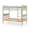 Twin Over Twin Bunk Bed with Ladder and Full-length Guardrails-Natural