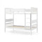 Twin Over Twin Bunk Bed with Ladder and Full-length Guardrails-White