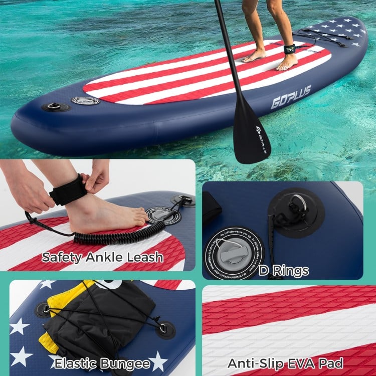 Inflatable Paddle Board with Removable Fin and Backpack-A