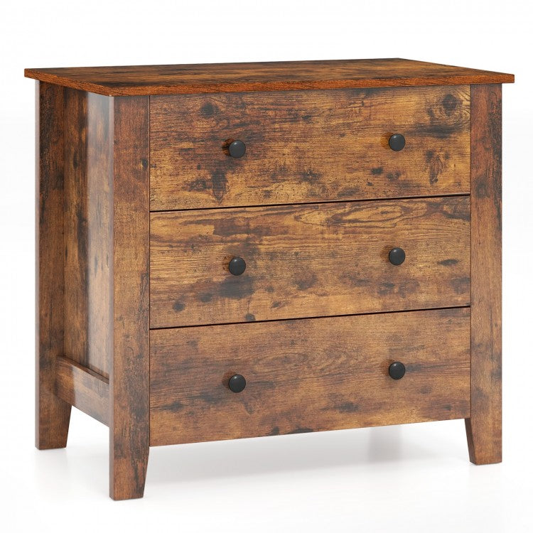 Modern 3-Drawer Dresser Chest with Spacious Storage for Bedroom, Living Room & Entryway