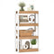 4 Tier Bookshelf Wooden Bookcase with Dual Anti-Tipping Kits-Natural