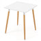 Square Dining Table with Adjustable Foot Pads for Dining Room Kitchen-White
