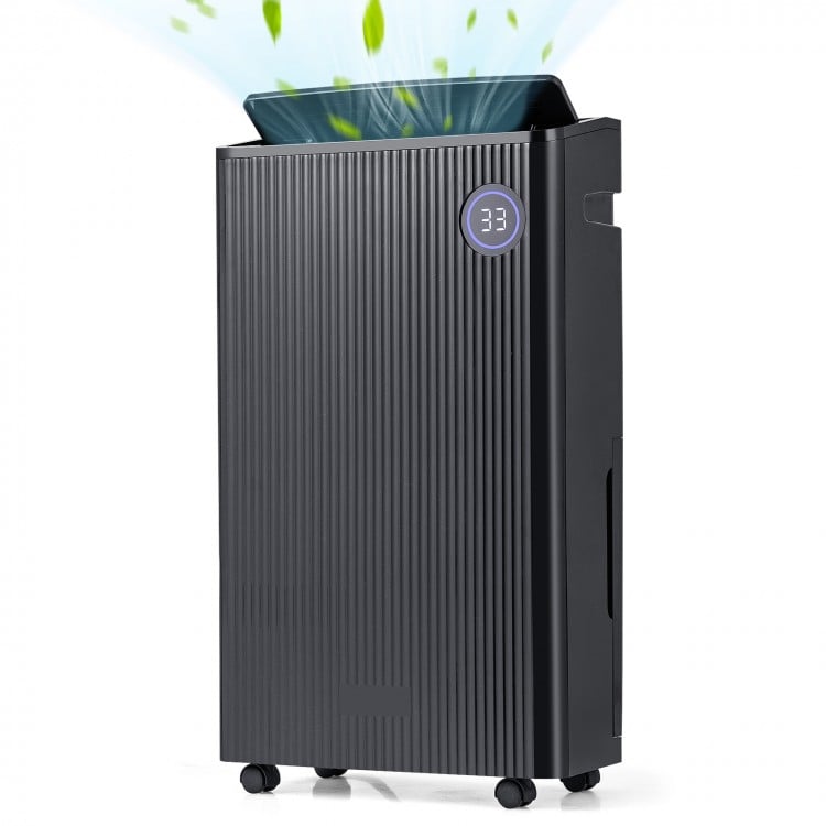 4500 Sq. Ft 57 Pint Quiet Dehumidifier for Basement with 4 Modes-Black