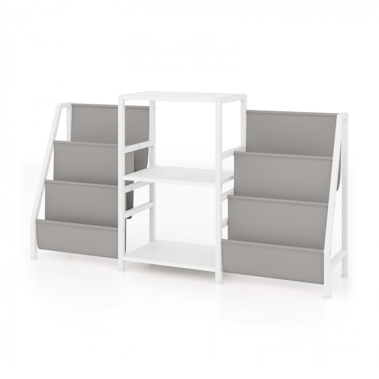 Record Player Stand for up to 200 Albums Turntable Display Stand with 3 Shelves-White