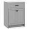 Bathroom Vanity Unit with Basin and 2 Doors-Gray