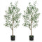 4.5 Feet Tall Artificial Olive Tree Fake Potted Trees with Realistic Fruits-Set of 2