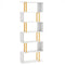 5-Tier/6-Tier Geometric Bookcase with Metal Frame and Anti-tipping Kits-6-Tier
