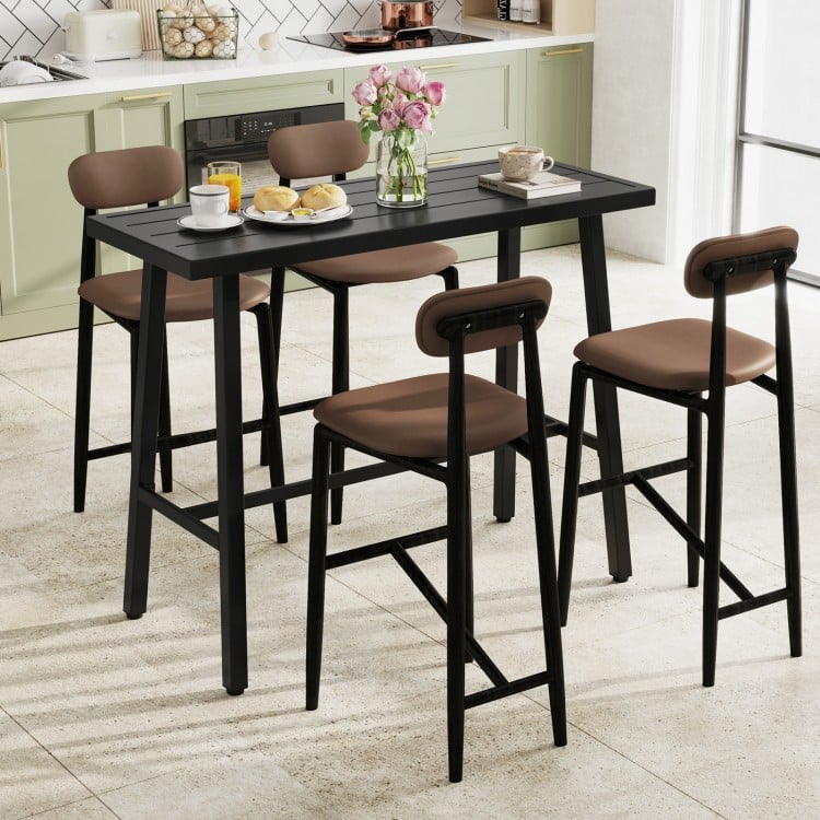 36 Inches Patio Counter Height Bar Table with Adjustable Foot Pads