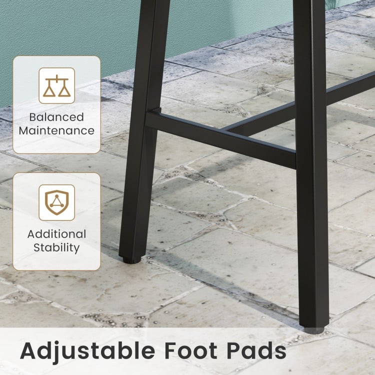 36 Inches Patio Counter Height Bar Table with Adjustable Foot Pads