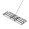 30 x 10 Inch Lawn Leveling Rake with Ergonomic Handle-Silver