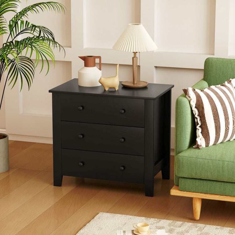 Modern 3-Drawer Dresser Chest with Spacious Storage for Bedroom, Living Room & Entryway