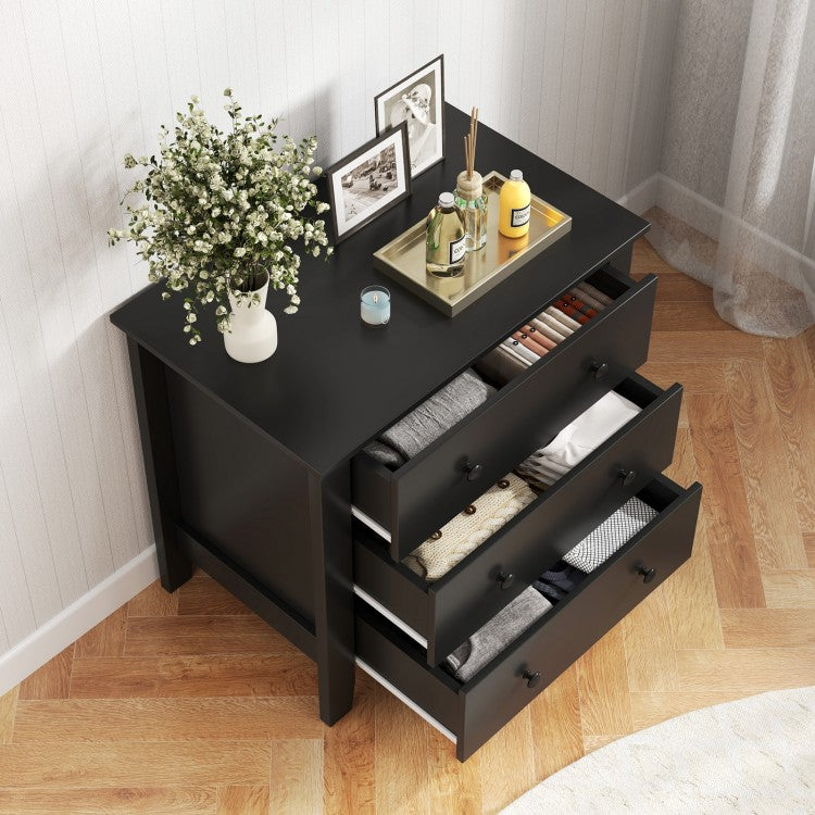 Modern 3-Drawer Dresser Chest with Spacious Storage for Bedroom, Living Room & Entryway