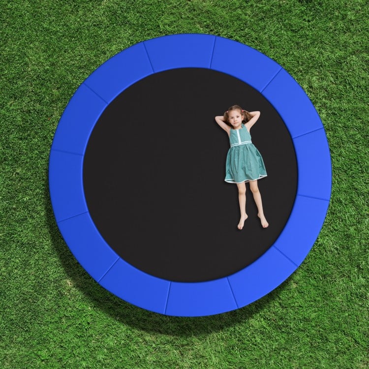 8 Feet Trampoline Pad Replacement Safety Pad with Fixing Straps (Blue)