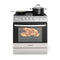 30 Inch Freestanding and Slide-in Kitchen Stove with 4 Burners Ceramic Cooktop-Silver