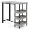 43.5 Inch Outdoor Bar Table with Tempered Glass Top