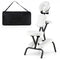 PU Leather Pad Travel Massage Chair with Thickened Sponge and Carrying Bag-White