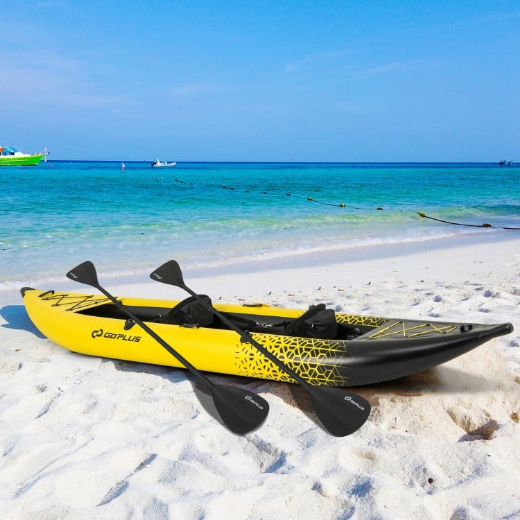 Inflatable 2-person Kayak Set with Aluminium Oars and Repair Kit