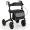Folding Rollator Walker for Seniors with Seat for All Terrain-Black