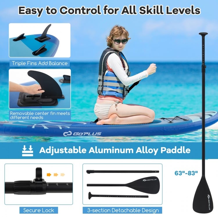 Inflatable Stand Up Paddle Board Sup Board with Premium SUP Accessories-S
