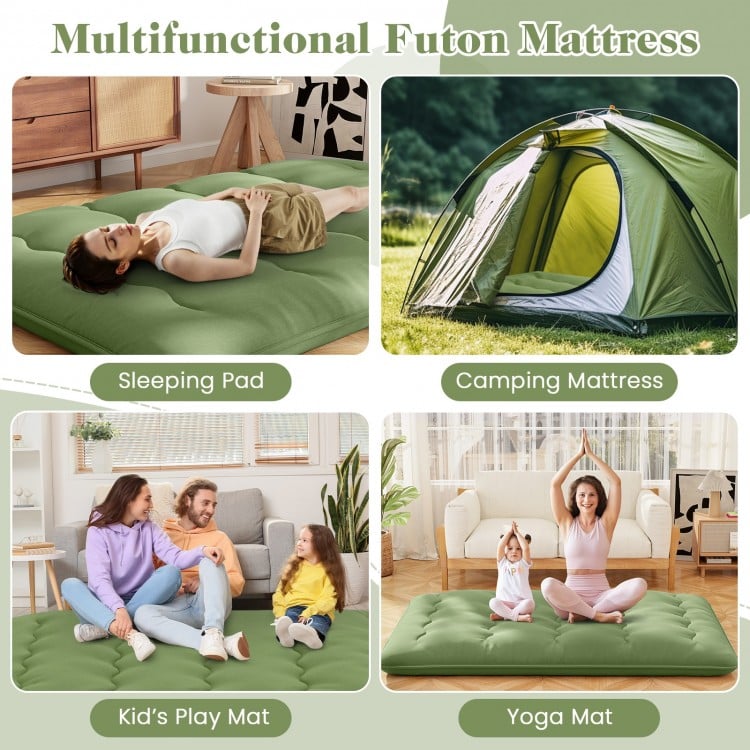 Floor Mattress with Washable Cover and Carry Bag-Queen Size