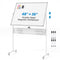 Mobile Whiteboard Adjustable Double-Sided Magnetic Board with Pegboard-White