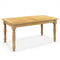 Patio Coffee Table with Solid Teak Wood Structure and Slatted Tabletop