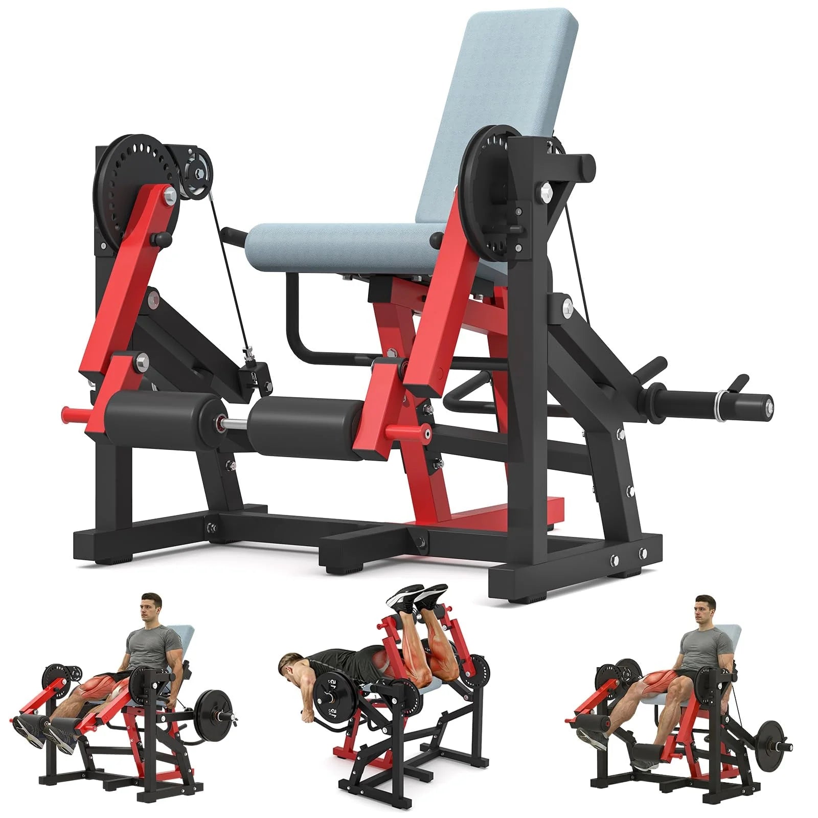YODOLLA Convertible Leg Extension & Curl Machine – Home Gym Trainer