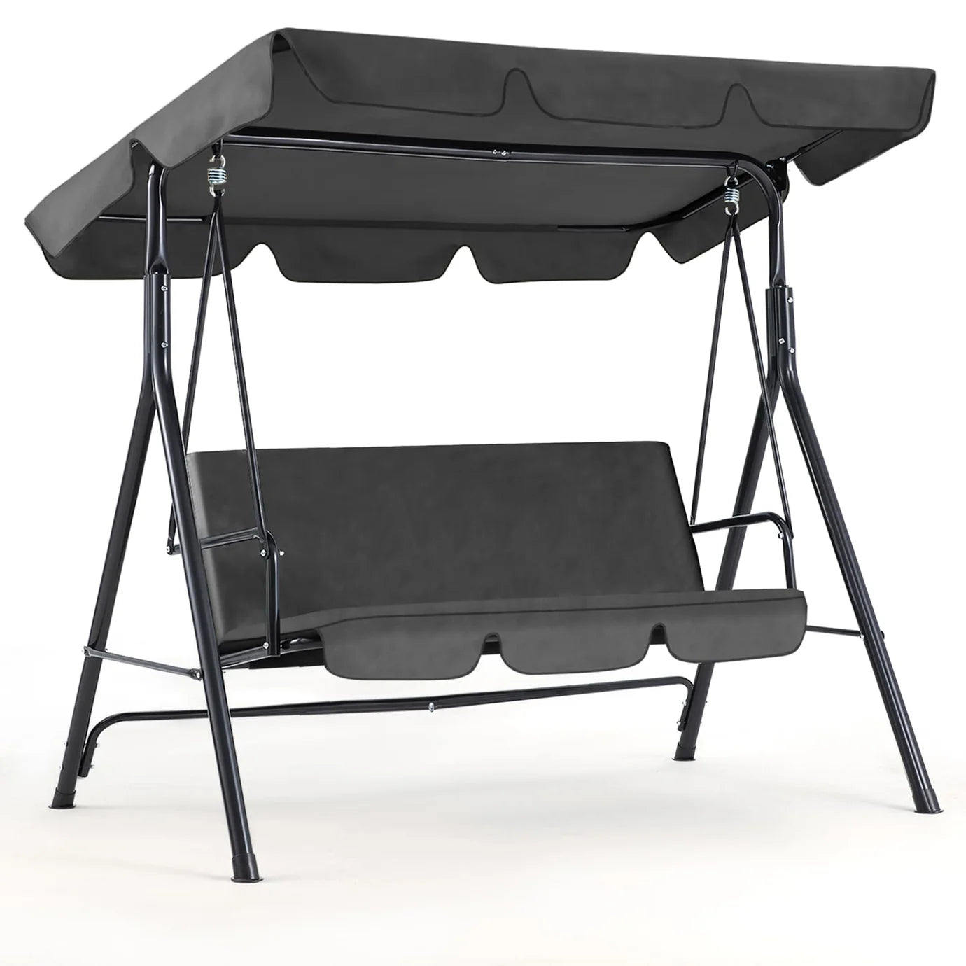 AECOJOY 3-Seat Outdoor Patio Swing Chair – Heavy-Duty Canopy Swing Bench for Backyard, Porch & Garden