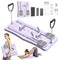 5-in-1 Foldable Pilates Reformer Board with LED Counter | Home Fitness Workout Board with Resistance Bands, Purple or Black