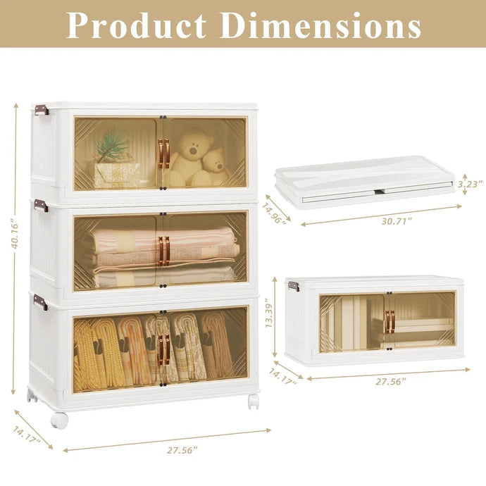 AECOJOY Super Large Foldable Storage Box with Lid