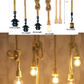 Industrial hanging hemp rope Pendant lighting ~1235