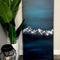 Turquoise Night Sky Acrylic Canvas Wall Art Original Hand Painted Gallery Wrapped Artwork