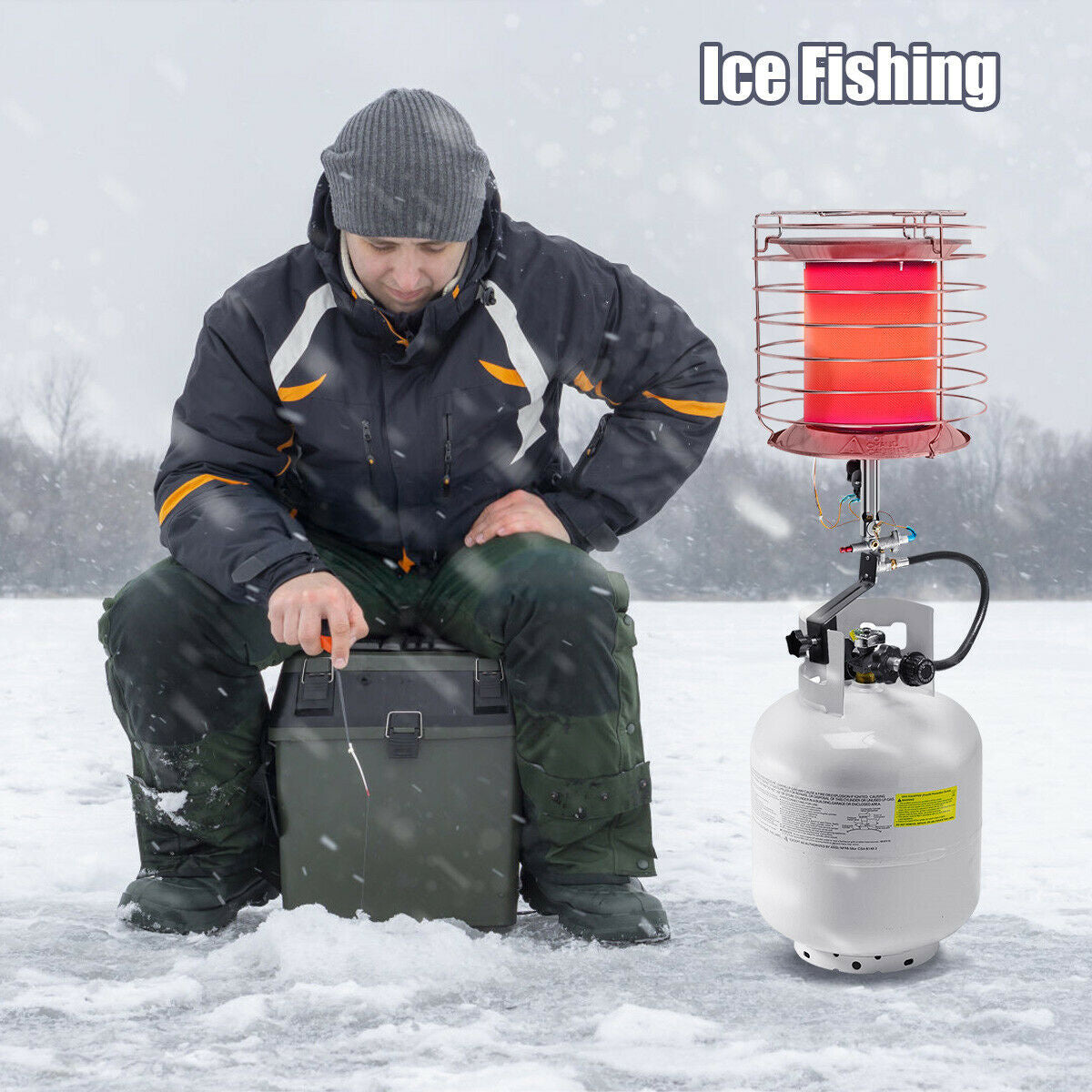 360 Degree Portable Outdoor Camping Tank Top Propane Heater 