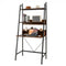 71” High Freestanding Laptop Desk with Open Shelves for Living Room Bedroom Study-Brown