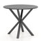 36 Inch Wood Dining Table with Intersecting Pedestal Base for 2-4 People-Black