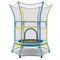 Mini Trampoline for Kids with Safety Enclosure Net and Foam Handles-Yellow