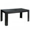 63 Inch Rectangular Modern Dining Kitchen Table for 6 People-Black