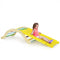 3-in-1 Kids Climber Set Wooden Arch Triangle Rocker with Ramp and Mat