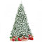7.5 Feet Snow Flocked Artificial Christmas Tree Hinged with 1346 Tip and Foldable Base