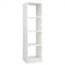 5 Tiers 4-Cube Narrow Bookshelf with 4 Anti-Tipping Kits-White