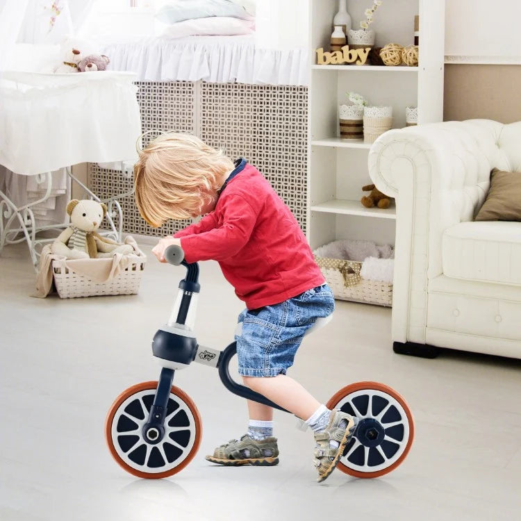 4-in-1 Kids Tricycle with Adjustable Parent Push Handle, Balance Bike & Training Trike for Ages 2–4