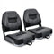 Set of 2 Folding Low Back Fishing Boat Seats with Stainless Steel Screws
