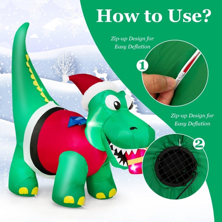 Inflatable Christmas Decoration with LED Lights for Yard