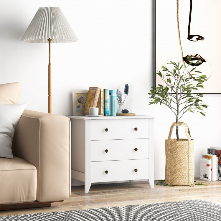 Modern 3-Drawer Dresser Chest with Spacious Storage for Bedroom, Living Room & Entryway