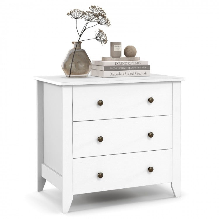 Modern 3-Drawer Dresser Chest with Spacious Storage for Bedroom, Living Room & Entryway