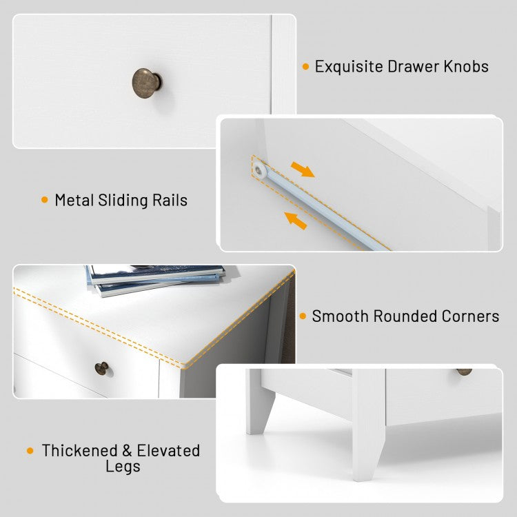 Modern 3-Drawer Dresser Chest with Spacious Storage for Bedroom, Living Room & Entryway