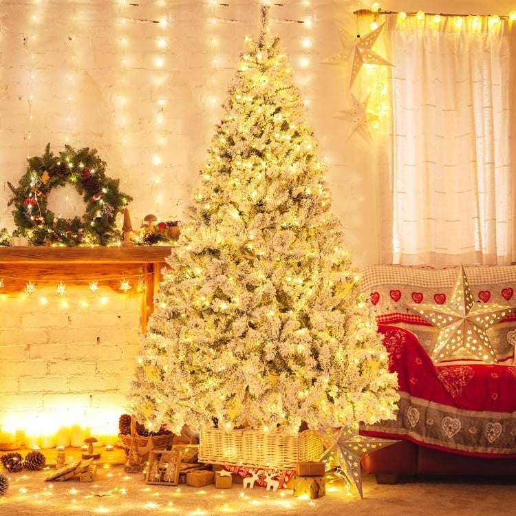 8 Feet Artificial Xmas Tree 3-Minute Quick Shape
