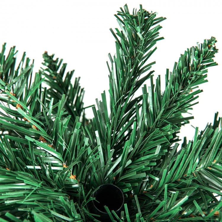 Set of 3 Potted Artificial Christmas Tree with Silver Metal Buckets
