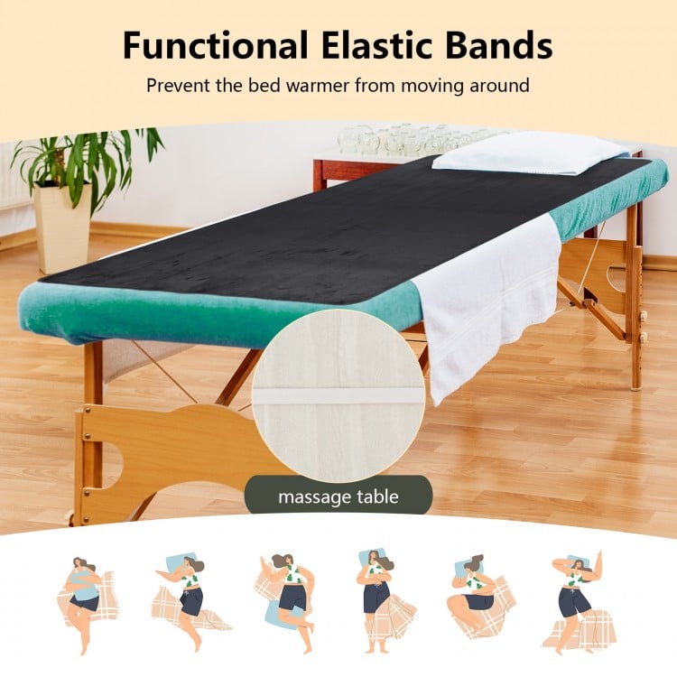 Electric Heated Mattress Pad with 5 Heating Levels and Overheat Protection-Gray